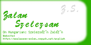 zalan szelezsan business card